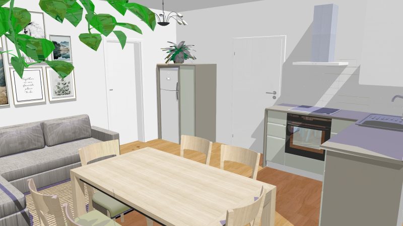 návrh interiéru,návrh kuchyňské linky,multifunkční místnost